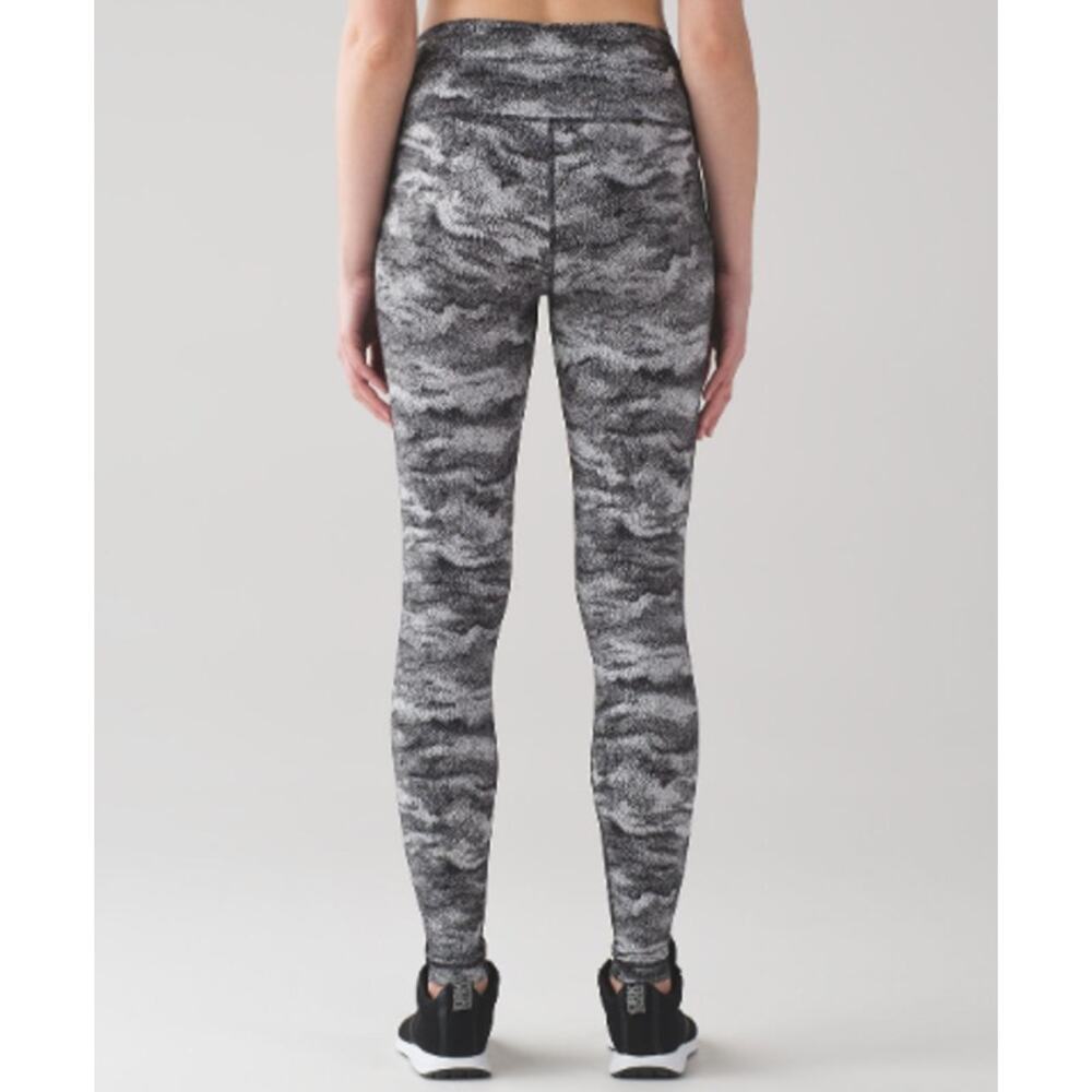 Lululemon Wunder Under Hi-Rise Tight Luon Hazy Days Black White 6